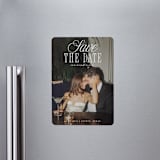 "His & Hers" - Save the Dates in Porcelain by Maria Alou - Magnet Front