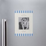 "Modern Border" - Save the Dates in Sky by Jackie Crawford - Magnet Front