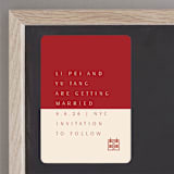 "two toned" - Save the Dates in Poppy by Deborah Chou - Front