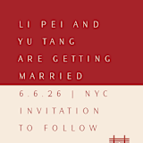 "two toned" - Save the Dates in Poppy by Deborah Chou - Detail