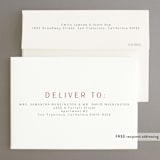 "two toned" - Save the Dates in Poppy by Deborah Chou - FREE Recipient Addressing