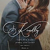 "Kindly Save Our Date" - Save the Dates in Snow by Laura Hamm - Detail