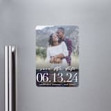 "Geo Lovely" - Save the Dates in Onyx by heythird - Front