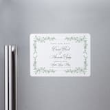 "Romantic Garden" - Save the Dates in Mint by Melinda Denison - Magnet Front