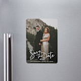 "Stylish Script" - Save the Dates in Cloud by Hooray Creative - Front