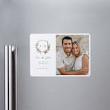 "Foliage Crest" - Save the Dates in Mulberry by Everett Paper Goods - Front