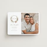 "Foliage Crest" - Save the Dates in Mulberry by Everett Paper Goods - Magnet Front