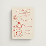 "Party On!" - Save the Dates in Sangria Spark by Zove Ahhh - Magnet Front