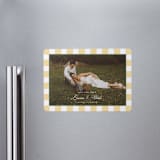 "Curved Frame" - Save the Dates in Citrine by Emily Betts - Magnet Front