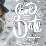 "Marker Letters" - Save the Dates in Pearl by Shiny Penny Studio - Detail