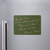 "Kiawah" - Save the Dates in Moss by Megan Davis - Magnet Front