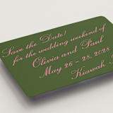 "Kiawah" - Save the Dates in Moss by Megan Davis - Detail