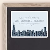 "Big City - Chicago" - Save the Dates in Pale Blue by Hooray Creative - Front