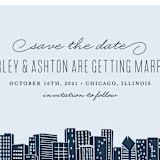 "Big City - Chicago" - Save the Dates in Pale Blue by Hooray Creative - Detail