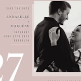 "A love date" - Save the Dates in Blush by Sejal Banker - Detail