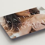 "Typographic Overlay" - Save the Dates in Veil by Brandy Folse - Detail