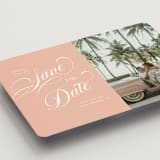 "Palm Springs" - Save the Dates in Peach by Morgan Kendall - Detail