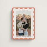 "wavy frame" - Save the Dates in Apricot by Kelly Watkins - Magnet Front
