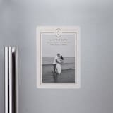 "Modern Monogram" - Save the Dates in Dove by Rachelle Clarke - Magnet Front