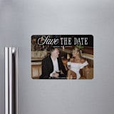 "His & Hers" - Save the Dates in Porcelain by Maria Alou - Magnet Front