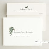 "Succulent Surround" - Save the Dates in Powder by Susan Moyal - FREE Recipient Addressing