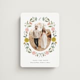 "botanical cameo" - Save the Dates in Swan by Lori Wemple - Front