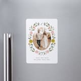 "botanical cameo" - Save the Dates in Swan by Lori Wemple - Magnet Front