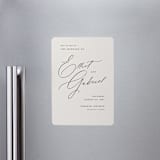 "Scripted Names" - Save the Dates in Ecru by Hooray Creative - Front