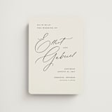 "Scripted Names" - Save the Dates in Ecru by Hooray Creative - Magnet Front