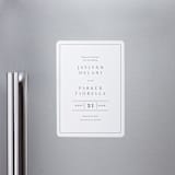 "Warm affection" - Save the Dates in Cotton by Stacey Meacham - Magnet Front