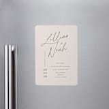 "Modern Aligned" - Save the Dates in Creampuff by Carolyn MacLaren - Magnet Front