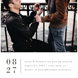 "Stacked Banner" - Save the Dates in Cotton by Amy Kross - Detail