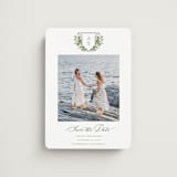 "watercolor flowers crest" - Save the Dates in Moss by Cass Loh - Front