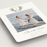 "watercolor flowers crest" - Save the Dates in Moss by Cass Loh - Detail