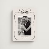 "Bow" - Save the Dates in Tuxedo by Corinne Malesic - Magnet Front