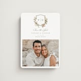 "Foliage Crest" - Save the Dates in Mulberry by Everett Paper Goods - Magnet Front