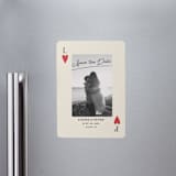 "Red Hearts" - Save the Dates in Champagne by Helena Vitto - Magnet Front