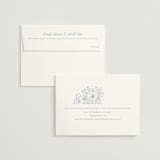 "Wild Roses" - Save the Dates in Powder Blue by Kristen Smith - FREE Recipient Addressing