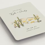 "desert crayon drawing" - Save the Dates in Olive by Cass Loh - Detail