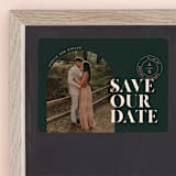 "Modern Stamp" - Save the Dates in Palm by Jessica Corliss - Front