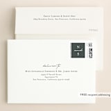 "Minimal Duo" - Save the Dates in Obsidian by Heather Cairl - FREE Recipient Addressing