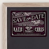 "Slated Forever" - Save the Dates in Plum by GeekInk Design - Front