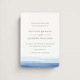 "Watercolour Stripe" - Save the Dates in Ocean by Bethan - Magnet Front