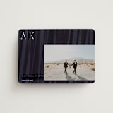 "Initially Yours" - Save the Dates in Onyx by Merian - Magnet Front