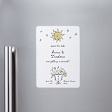 "Amore Mio" - Save the Dates in Nero by Helena Vitto - Magnet Front