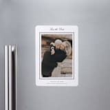 "Engraved names" - Save the Dates in Burgundy by Stacey Meacham - Magnet Front