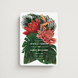 "Tropical Bouquet" - Save the Dates in Basil by Elly - Magnet Front
