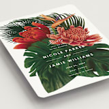 "Tropical Bouquet" - Save the Dates in Basil by Elly - Detail