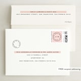 "Sealed with a Kiss" - Save the Dates in Blush by Hudson meet Rose - FREE Recipient Addressing