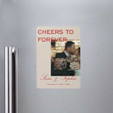 "Bold Cheers" - Save the Dates in Tomato by Sydney Kay - Magnet Front